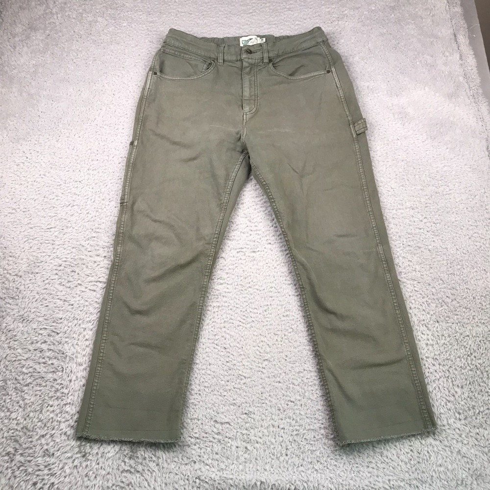 Wellen Makers Stretch‎ Work Pants Mens 31 (30x25) Tobala Green Cropped Huckberry